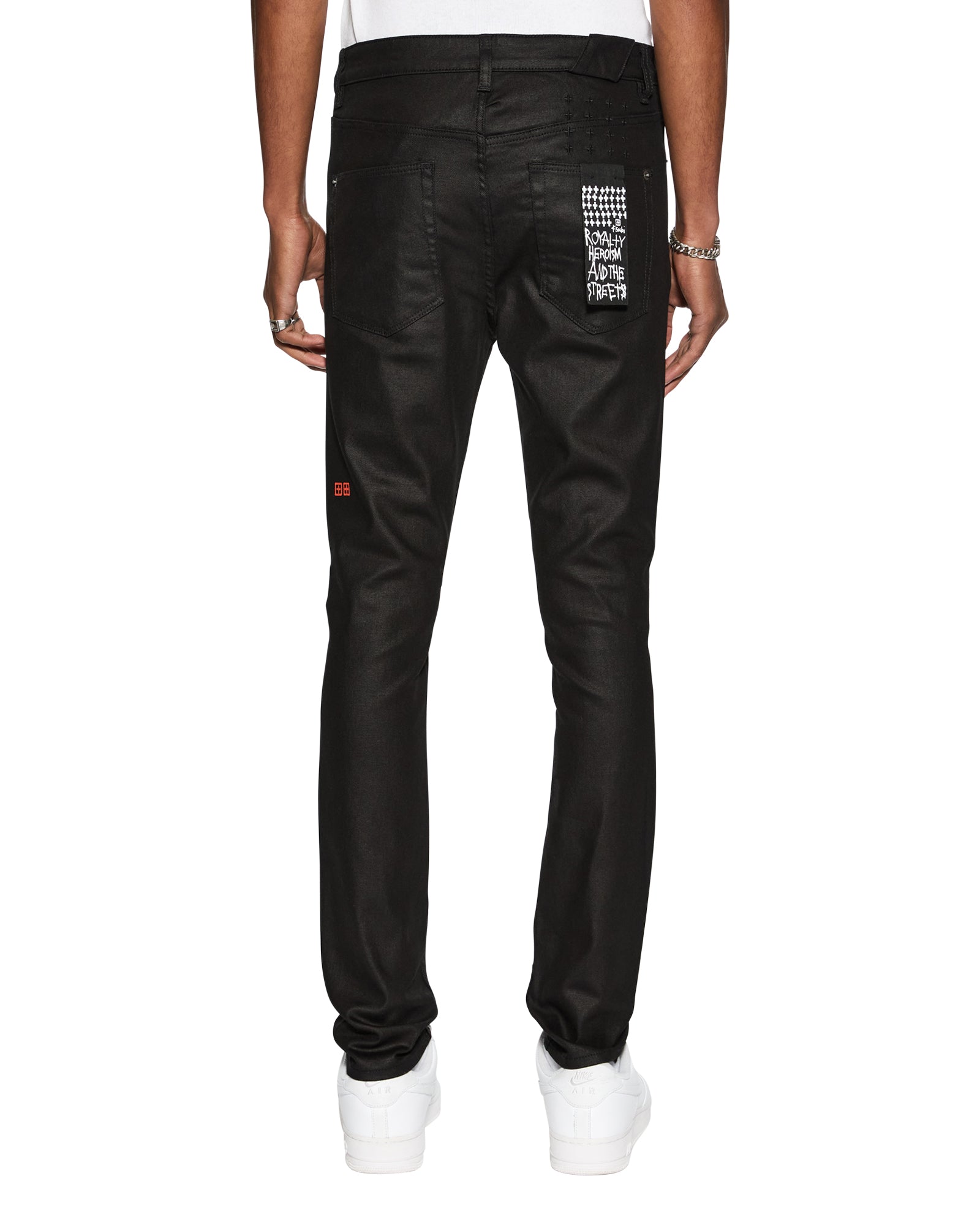 MENS CHITCH BLACK WAX DENIM JEANS