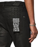 MENS CHITCH BLACK WAX DENIM JEANS