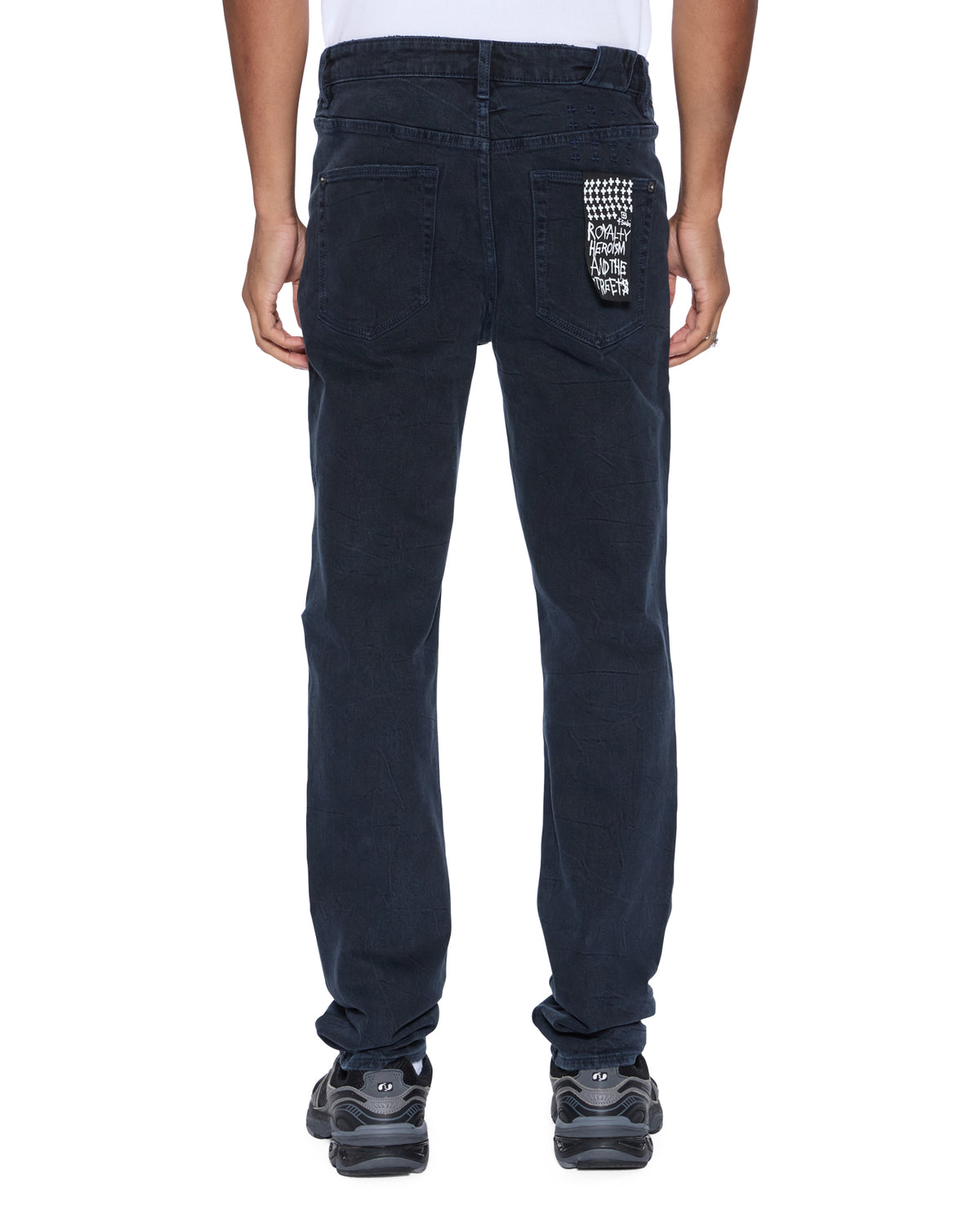 MENS CHITCH BLACK/BLUE DENIM JEANS