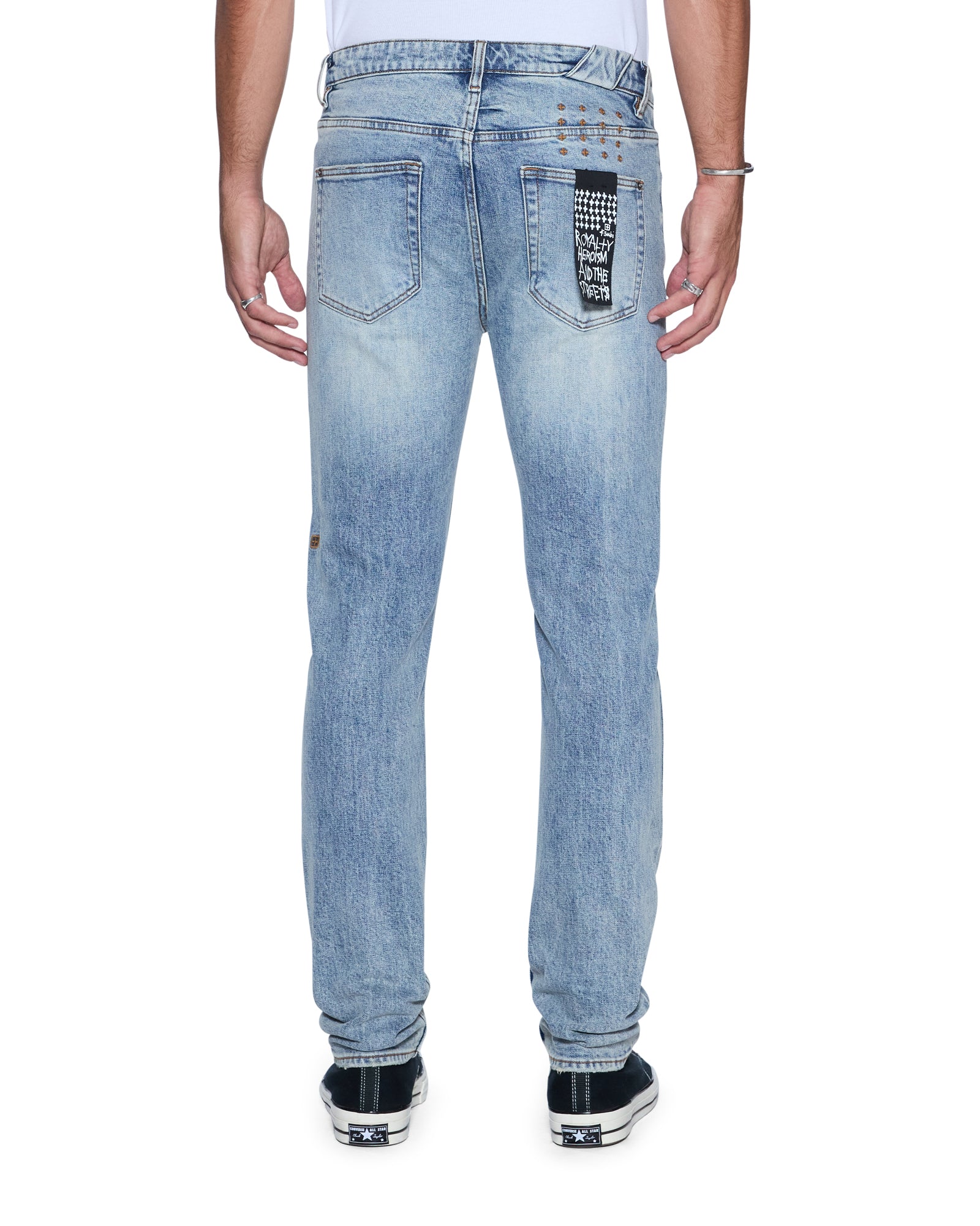 Mens Chitch Champagne Blue Slim Denim Jeans | Ksubi ++