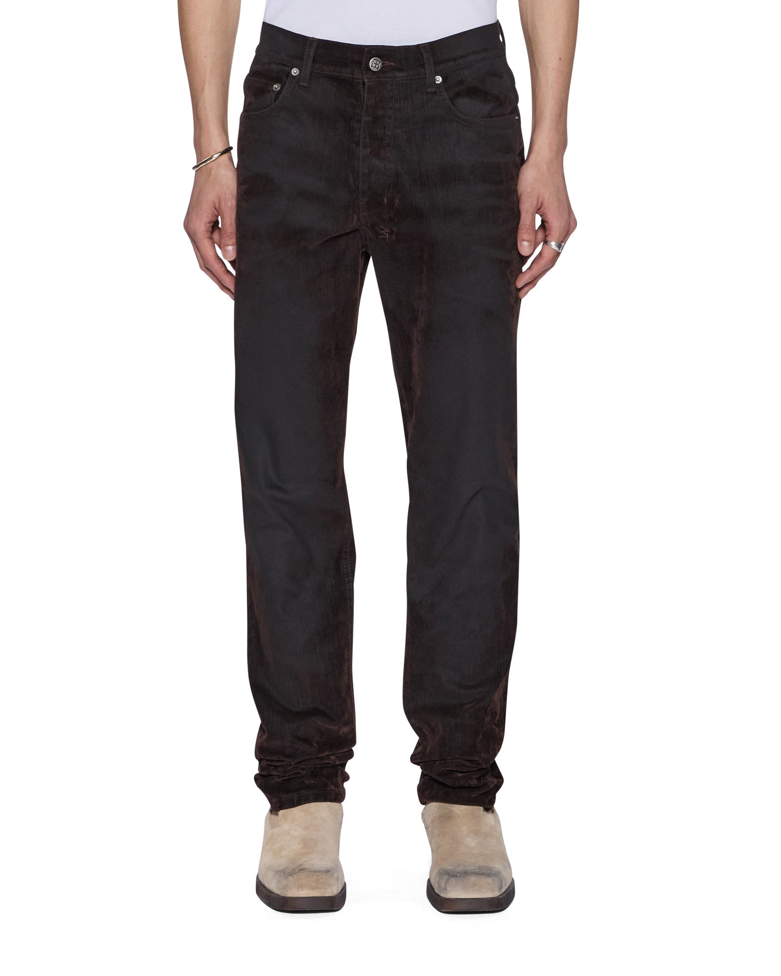 Mens Chitch Chocolate Blur Slim Denim Jeans | Ksubi ++