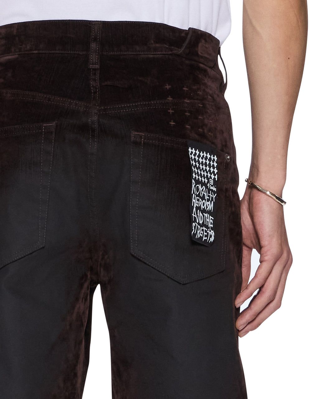 Mens Chitch Chocolate Blur Slim Denim Jeans - Brown