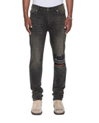 Mens Chitch Graphite Racer Slim Denim Jeans - Grey