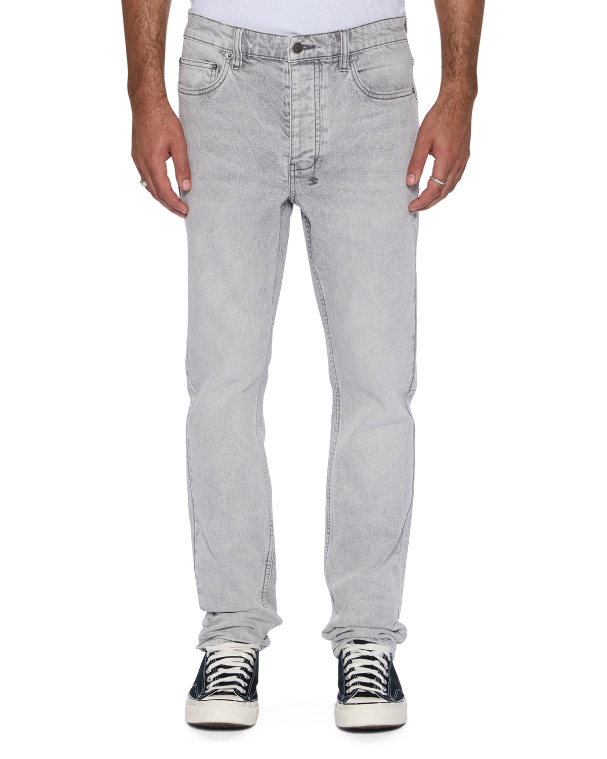 Mens Chitch Jupiter Skrawl Slim Denim Jeans - Grey