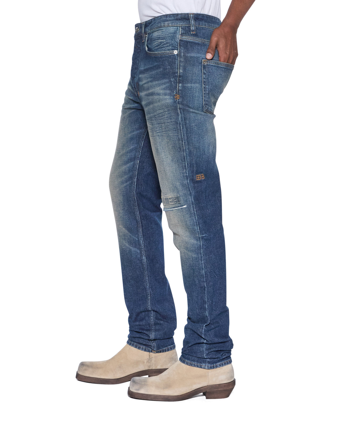 Mens Chitch K-dip Blue Sott Slim Denim Jeans - Denim