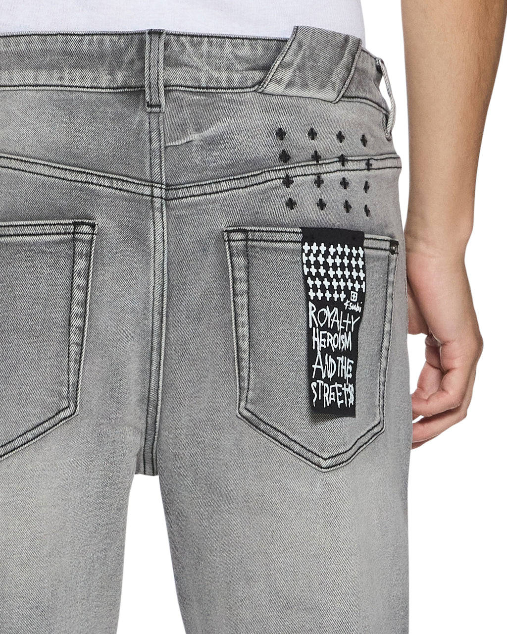 MENS CHITCH KONCRETE GREY PAISE DENIM JEANS