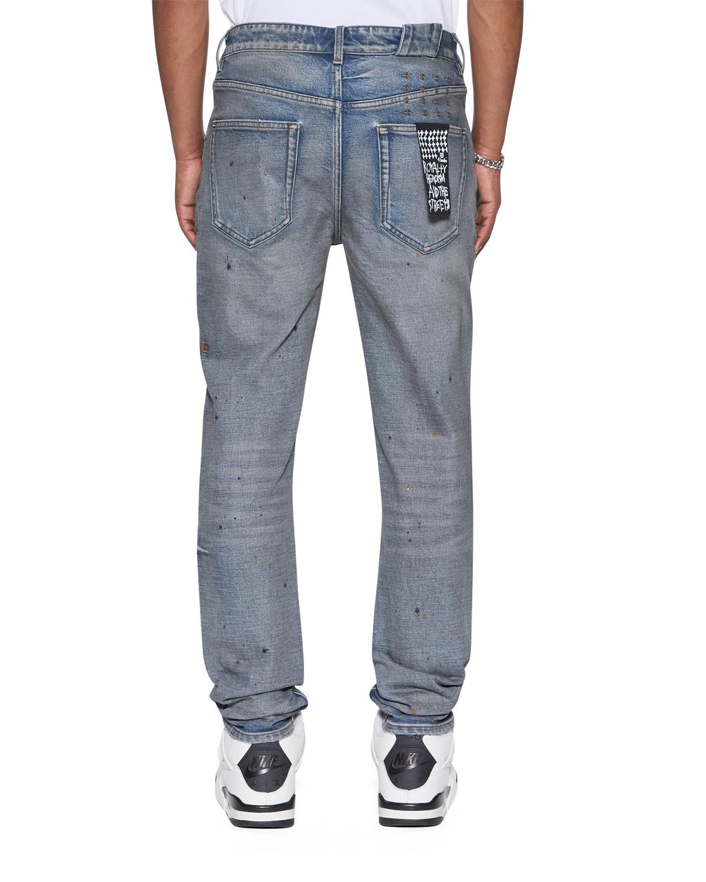 Mens Chitch Workshop Painted Slim Denim Jeans - Denim