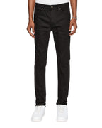 Mens Chitch Ace Black Metal Slim Denim Jeans - Black