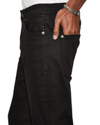 Mens Chitch Ace Black Metal Slim Denim Jeans - Black