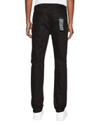 Mens Chitch Ace Black Metal Slim Denim Jeans - Black