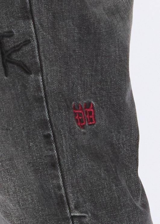 Mens Chitch Midnight Slim Denim Jeans - Black