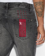 Mens Chitch Midnight Slim Denim Jeans - Black