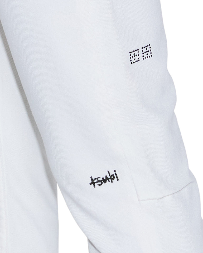 Mens Chitch Polar Krystal Slim Denim Jeans - White