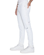 Mens Chitch Polar Krystal Slim Denim Jeans - White