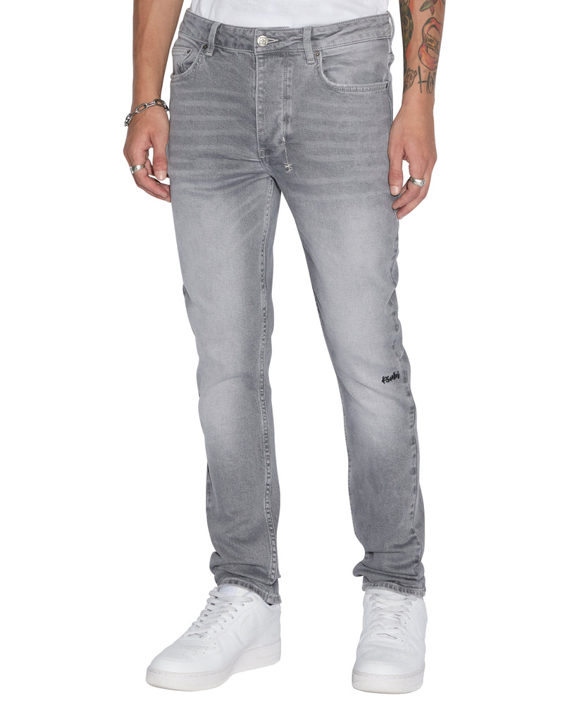 Offers Ksubi Jeans Mens Chitch Slim Tapered Leg Mid-Long Rise Gray $240 Size 36/32