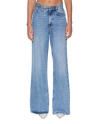 Womens Strider Dettached Belted Chroma Wide Denim Jeans - Denim