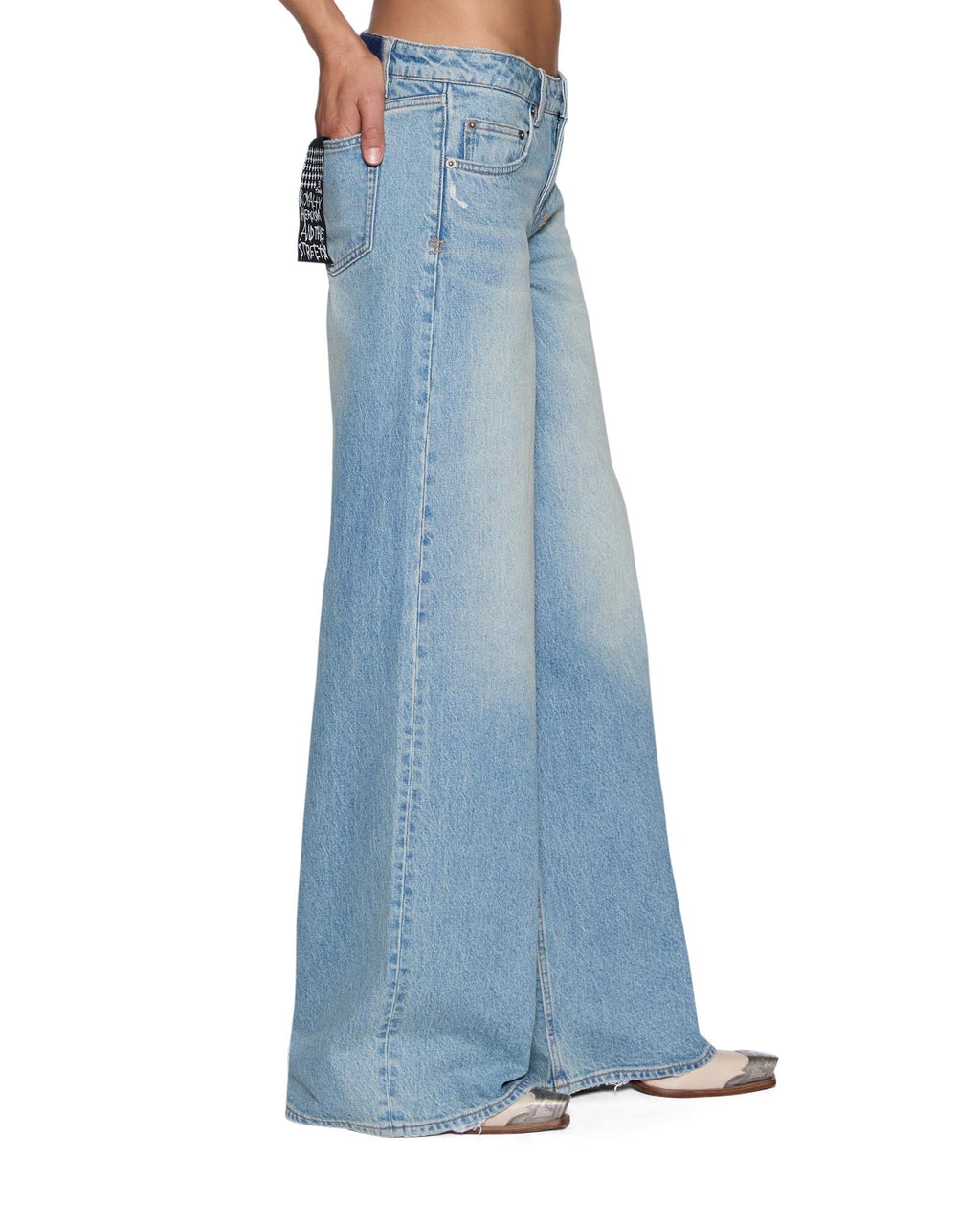Womens Dropout Jean Traveller Blue Relaxed Denim Jeans - Denim