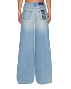 Womens Dropout Jean Traveller Blue Relaxed Denim Jeans - Denim