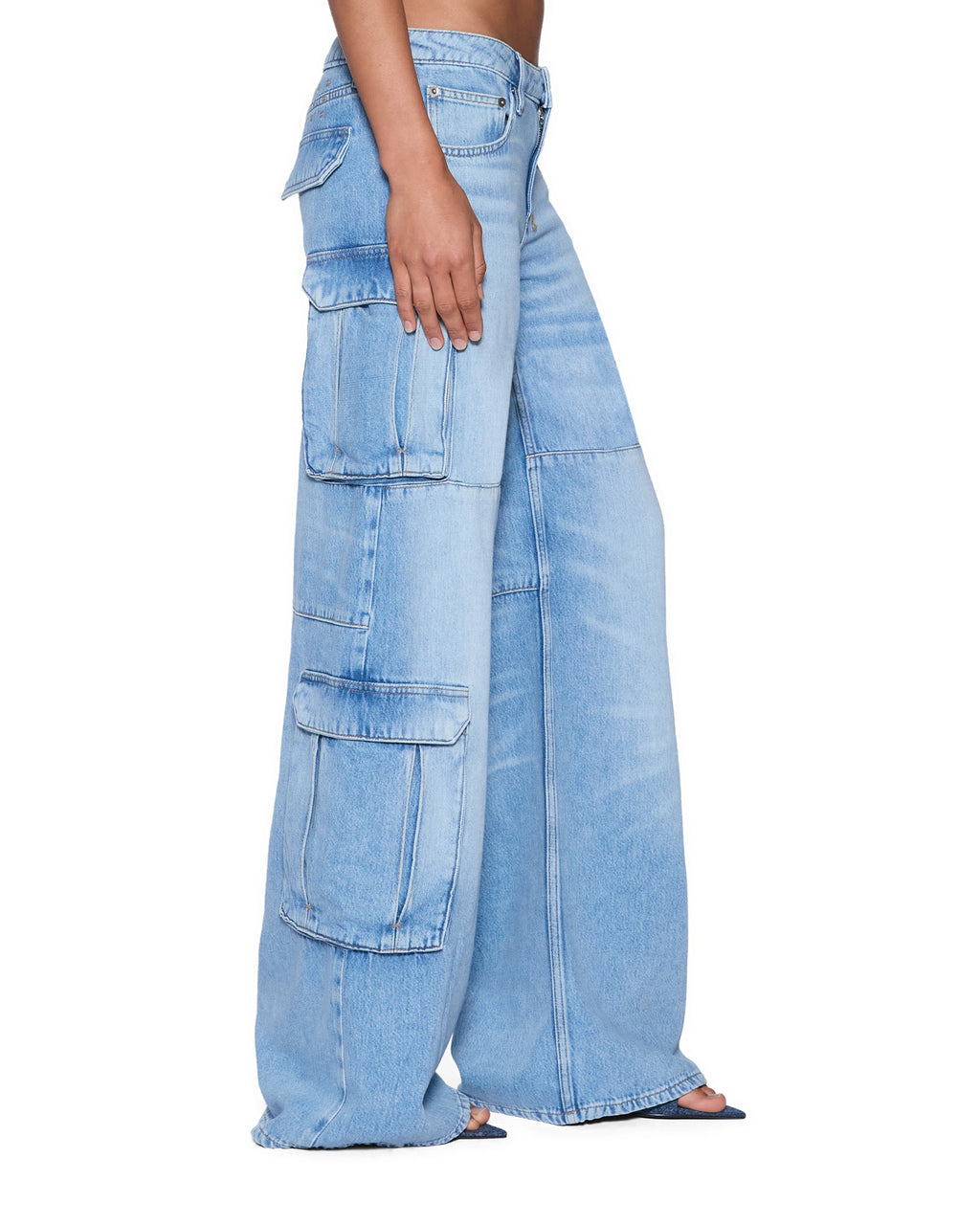 Dropaud Womens Dropout Low Rise Cargo Jean Spirit Relaxed Denim Jeans | Ksubi
