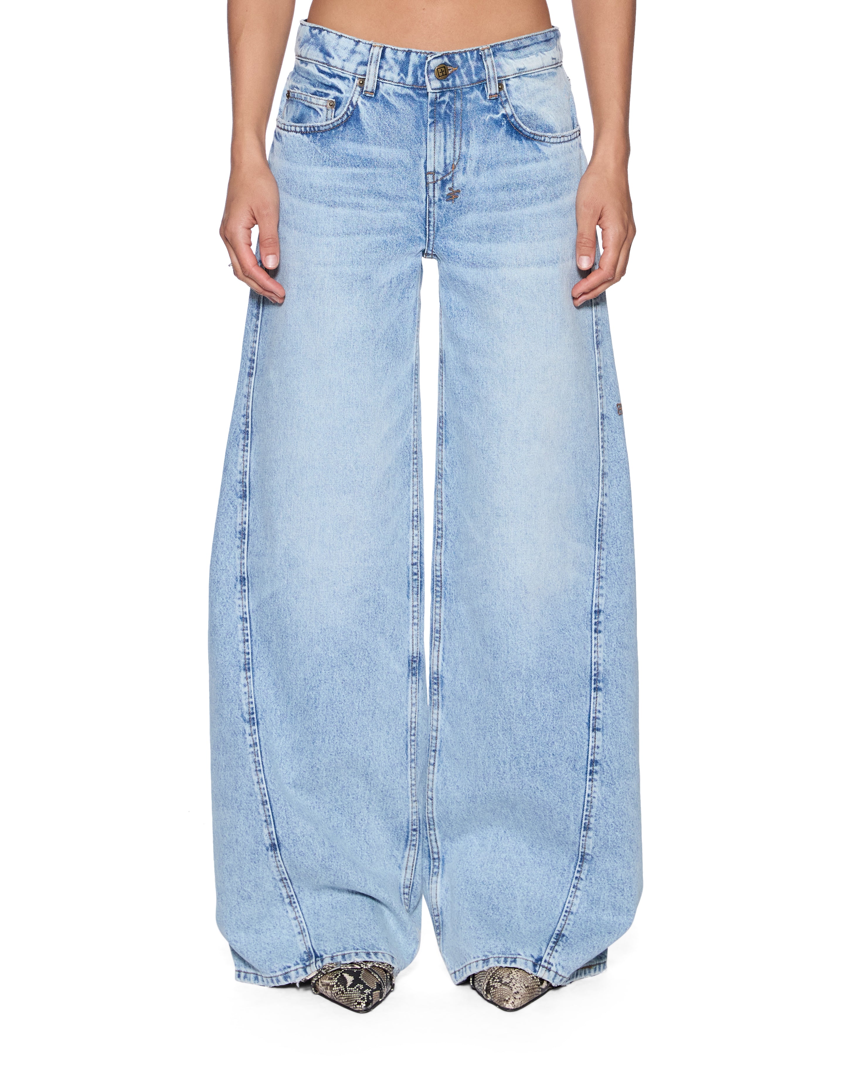 Womens Dropout Jean Flight Blue Relaxed Denim Jeans | Ksubi ++
