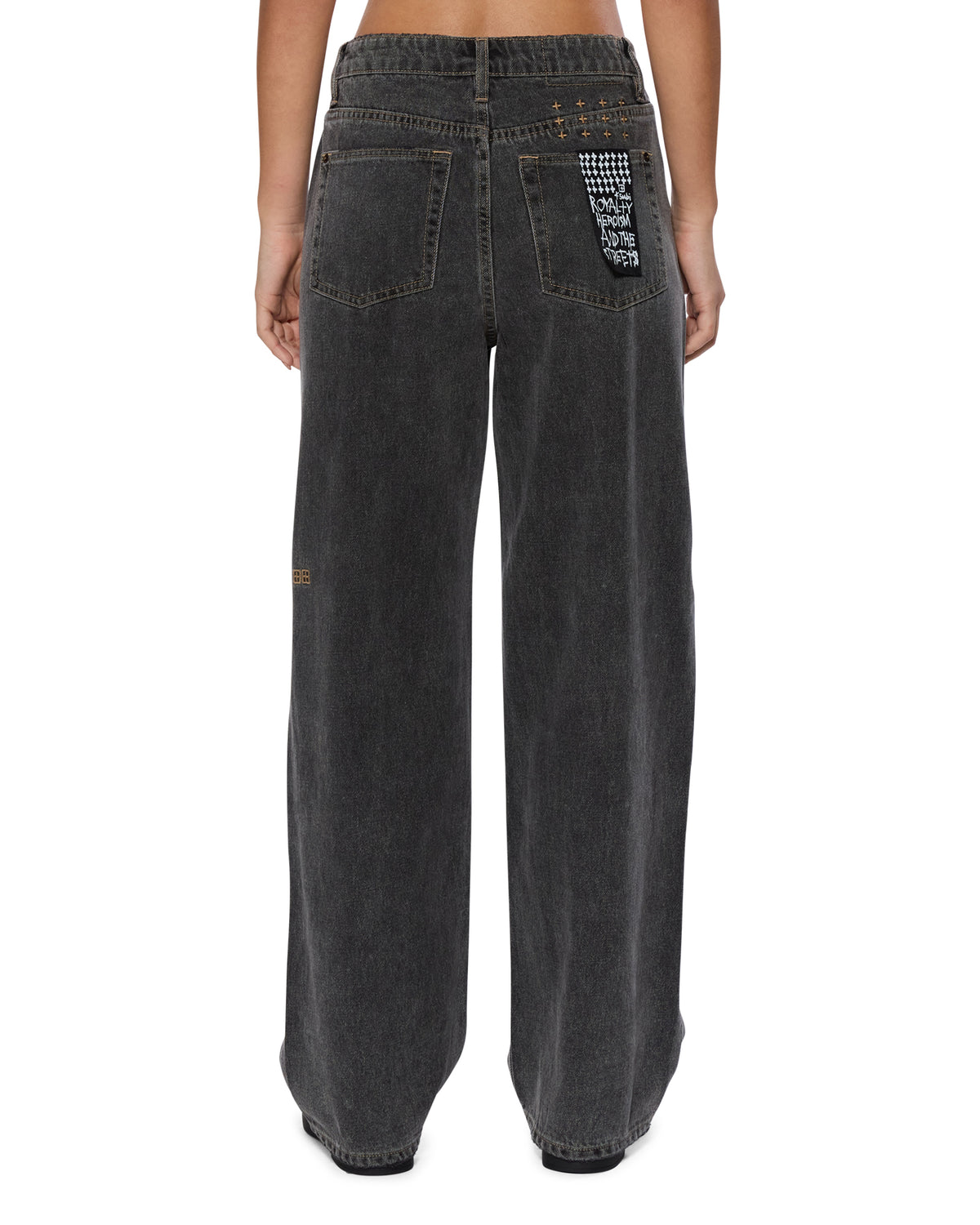 Womens Empire Jean Cinder Relaxed Straight Denim Jeans - Black