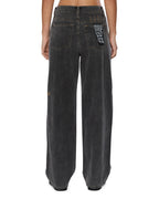 Womens Empire Jean Cinder Relaxed Straight Denim Jeans - Black