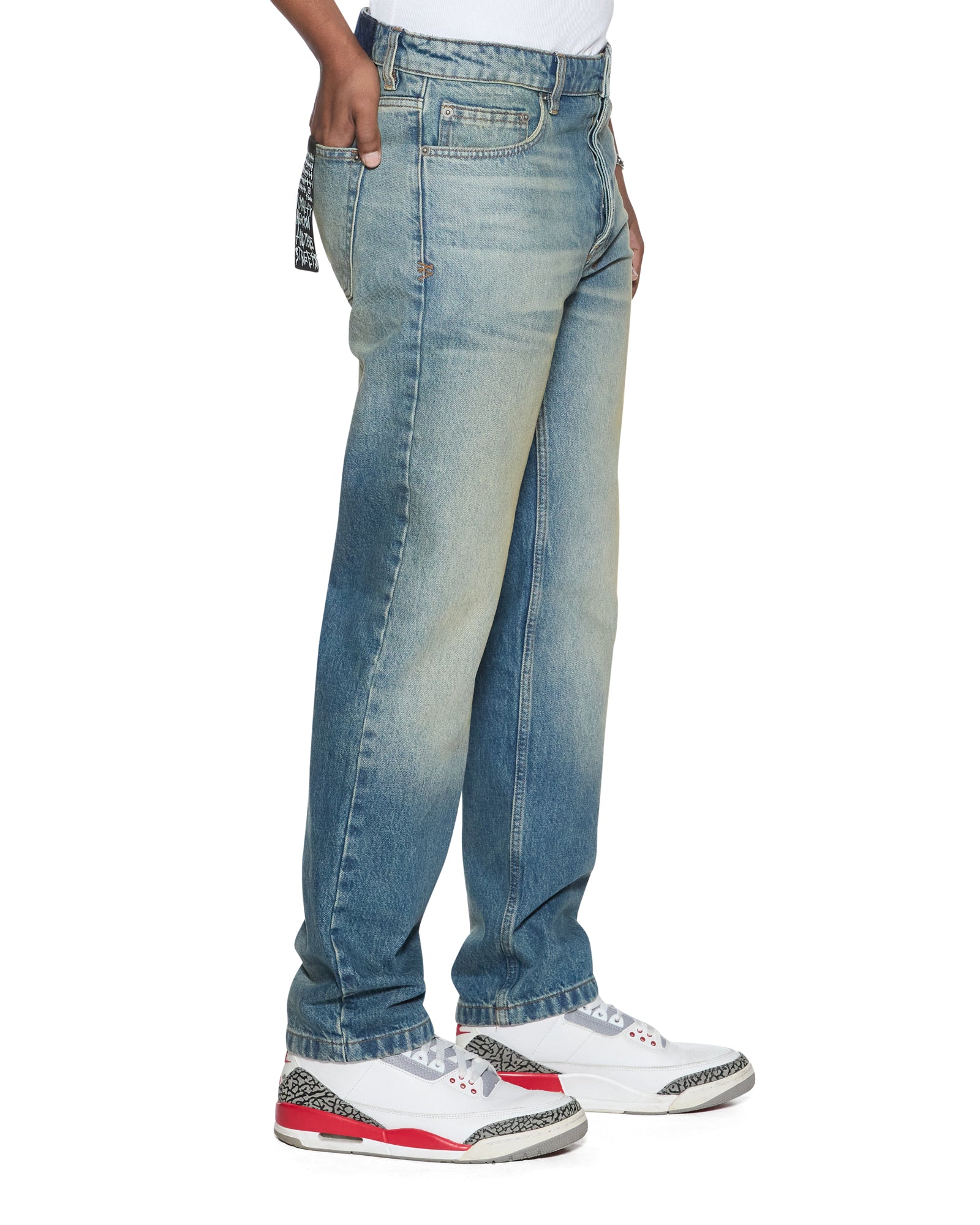 Mens Hazlow Portland Blue Straight Denim Jeans | Ksubi ++