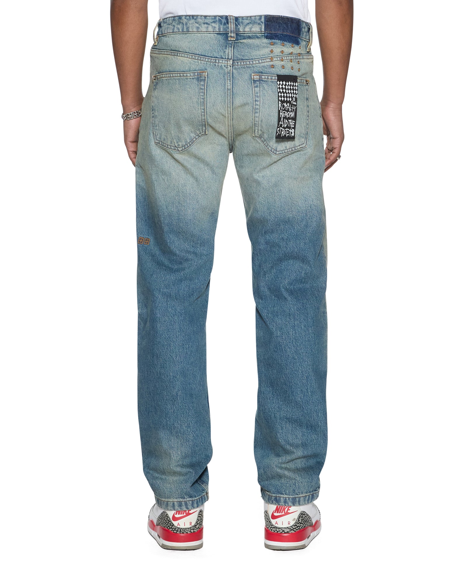 Mens Hazlow Portland Blue Straight Denim Jeans | Ksubi ++