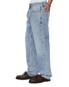 Mens Hazlow Bunker Blue Straight Denim Jeans - Denim