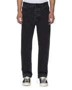 Mens Hazlow Selvedge Ny Black Straight Denim Jeans - Black