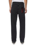 Mens Hazlow Selvedge Ny Black Straight Denim Jeans - Black
