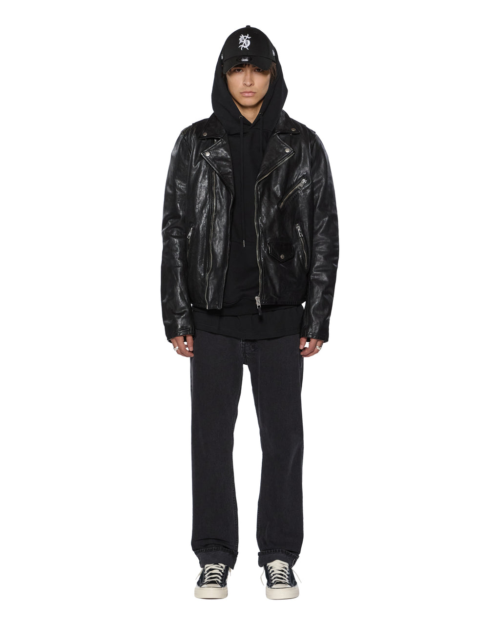Mens Hazlow Selvedge Ny Black Straight Denim Jeans - Black