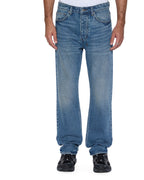 Mens Hazlow Roadhouse Repair Straight Denim Jeans - Denim