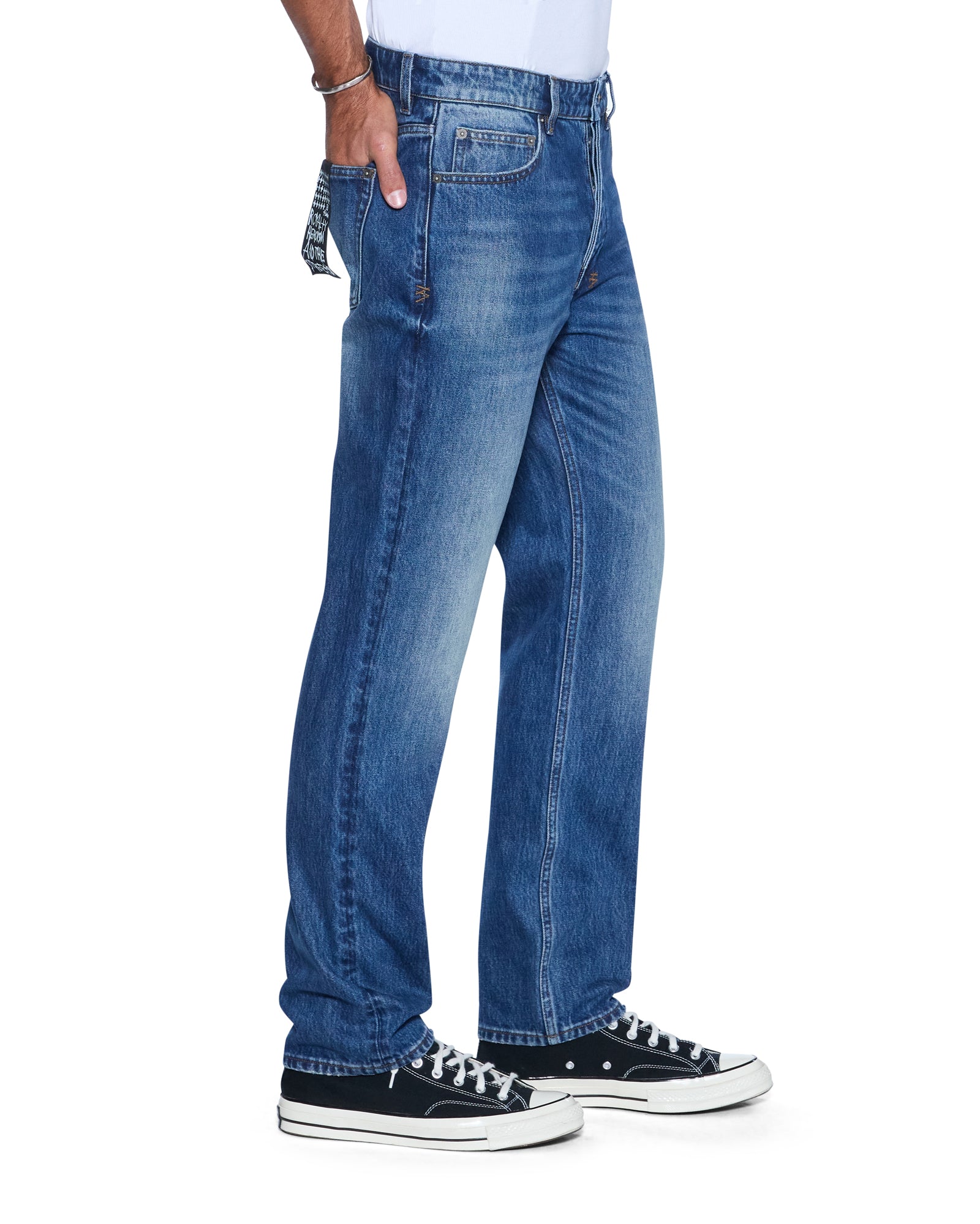 Mens Hazlow Vintage Blue Straight Denim Jeans | Ksubi ++