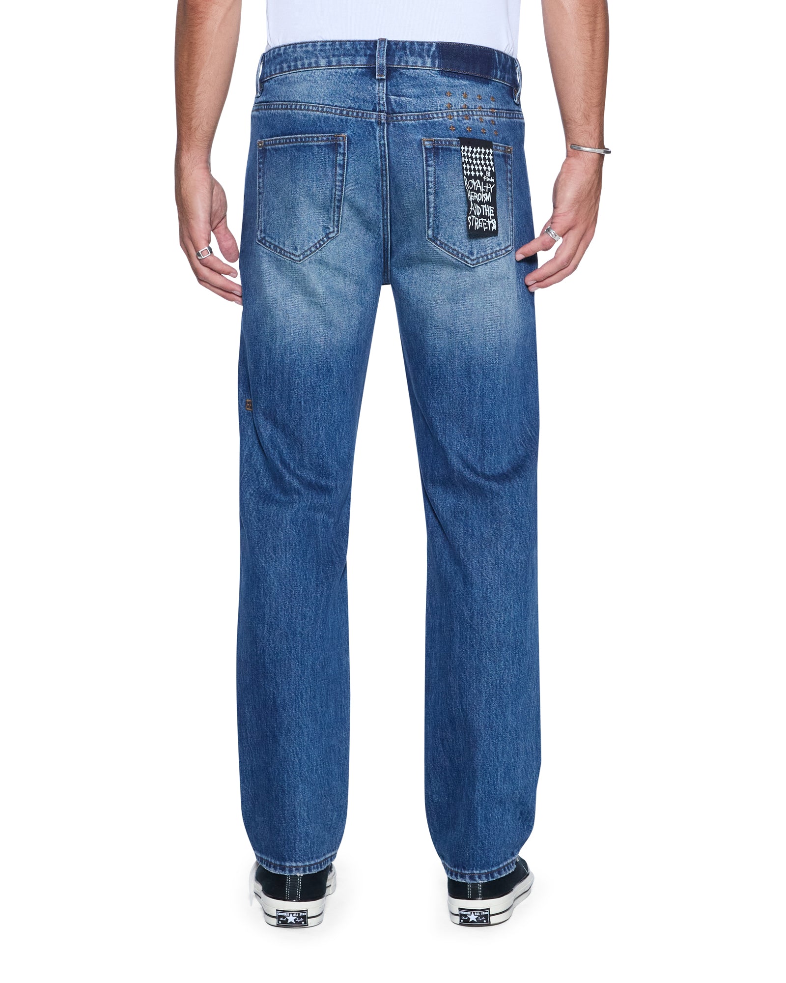 Mens Hazlow Vintage Blue Straight Denim Jeans | Ksubi ++