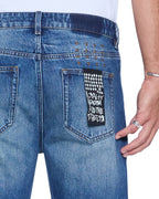 MENS HAZLOW VINTAGE BLUE DENIM JEANS