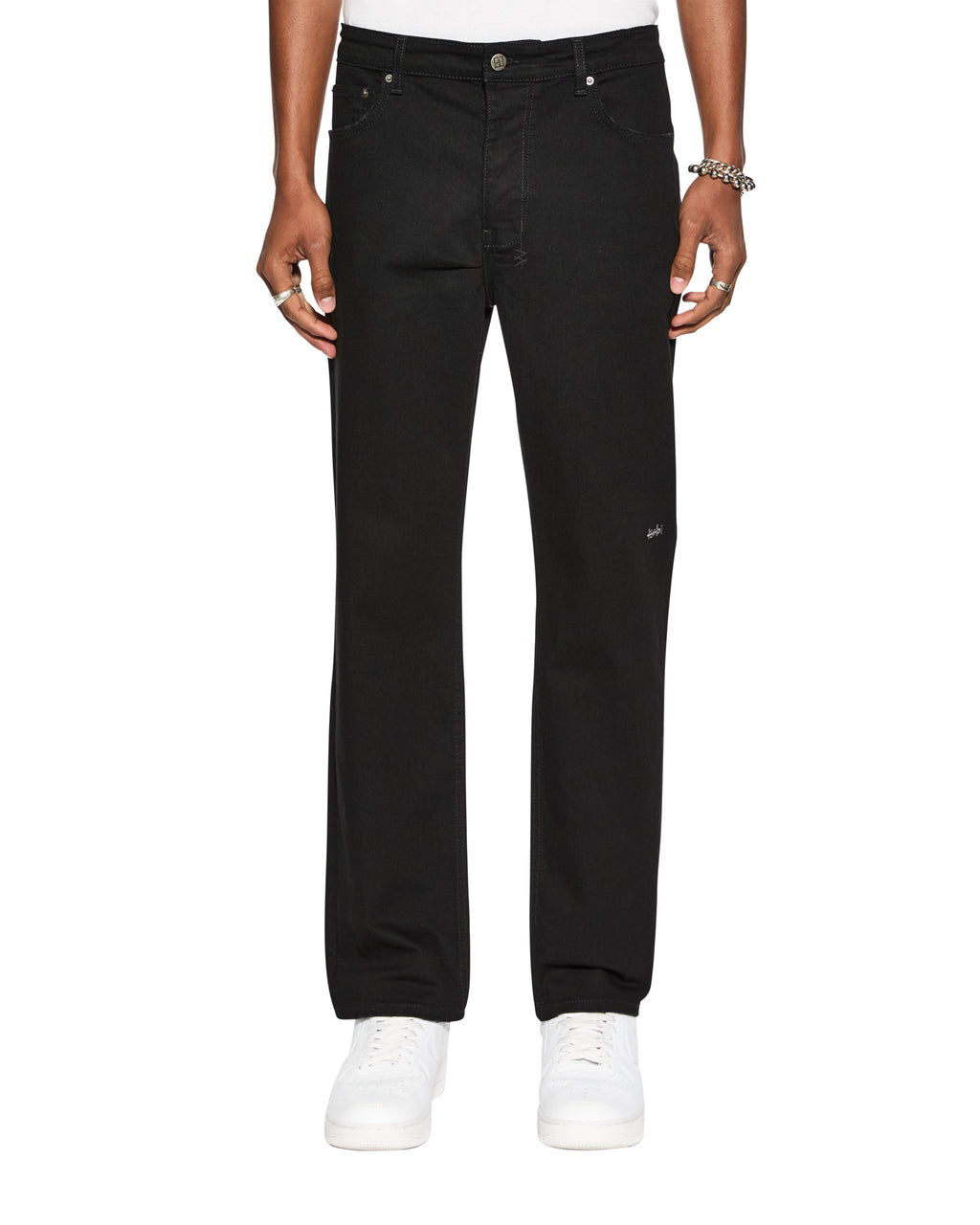 Mens Hazlow Black Jack Straight Denim Jeans - Black