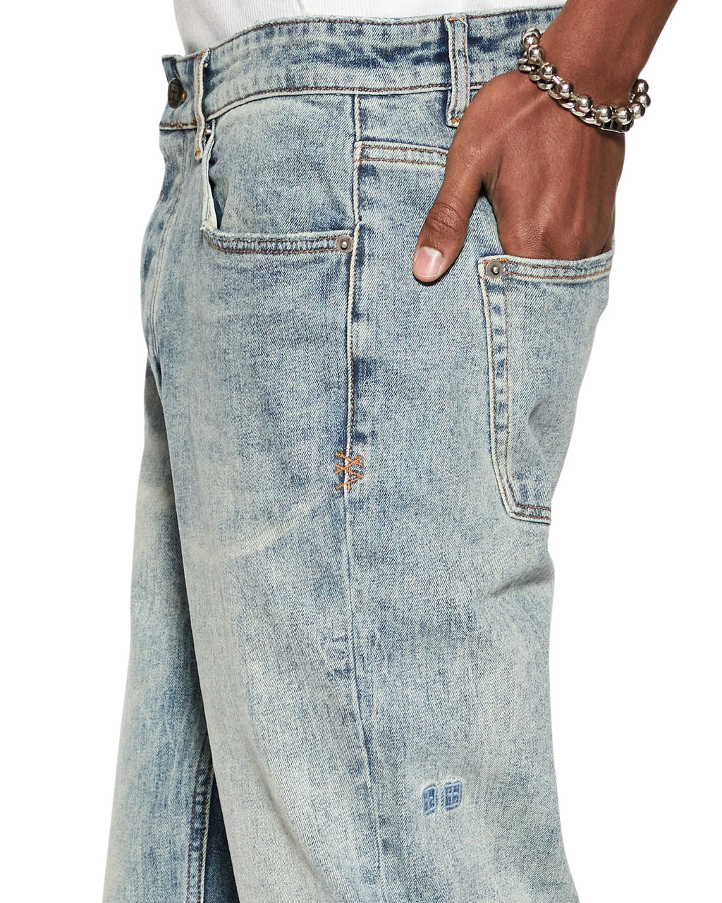 Mens Hazlow Stairway Straight Denim Jeans - Denim