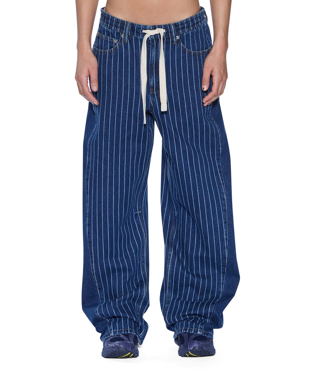 WOMENS KSUPER MAYFAIR BLUE SPLICED DENIM JEANS
