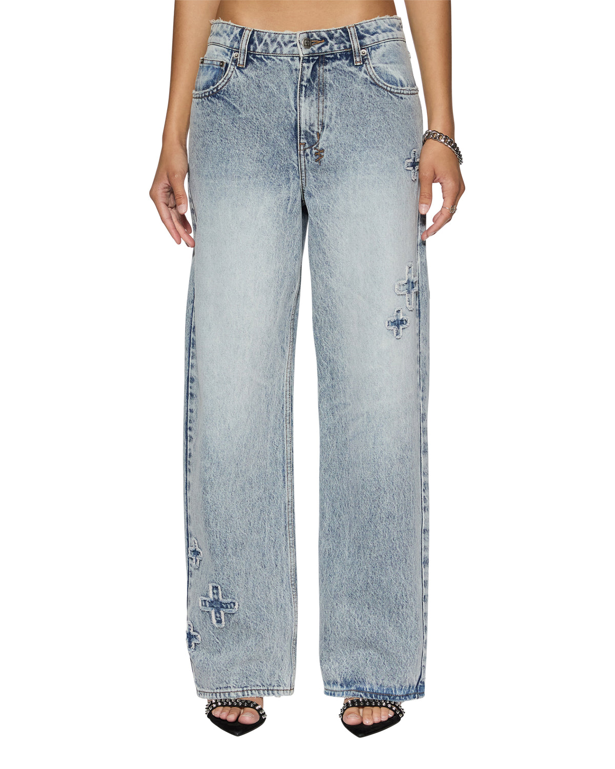 Womens Low Rider Klassic Kraftwerk Baggy Denim Jeans - Denim