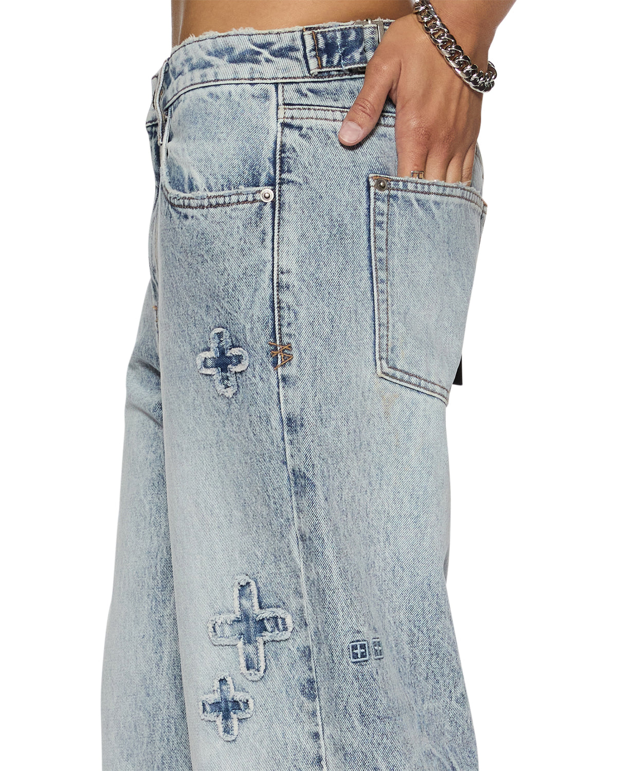 Womens Low Rider Klassic Kraftwerk Baggy Denim Jeans - Denim