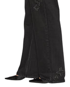 Womens Low Rider Noir Kraftwerk Baggy Denim Jeans - Black