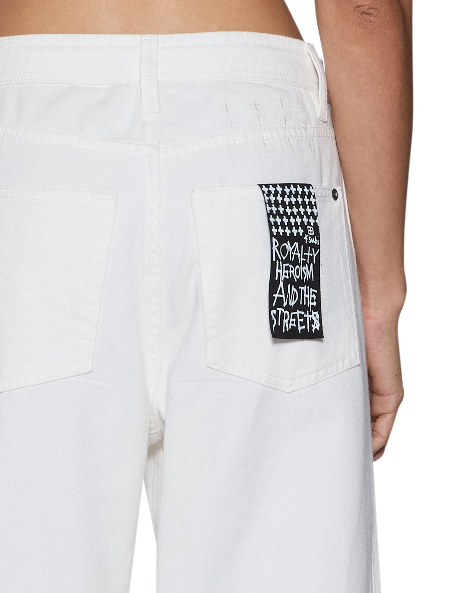 Womens Low Rider Trak Blanc Slim Denim Jeans | Ksubi ++