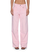 Womens Low Rider Jean Carpenter Quartz Dust Relaxed Denim Jeans - Pink