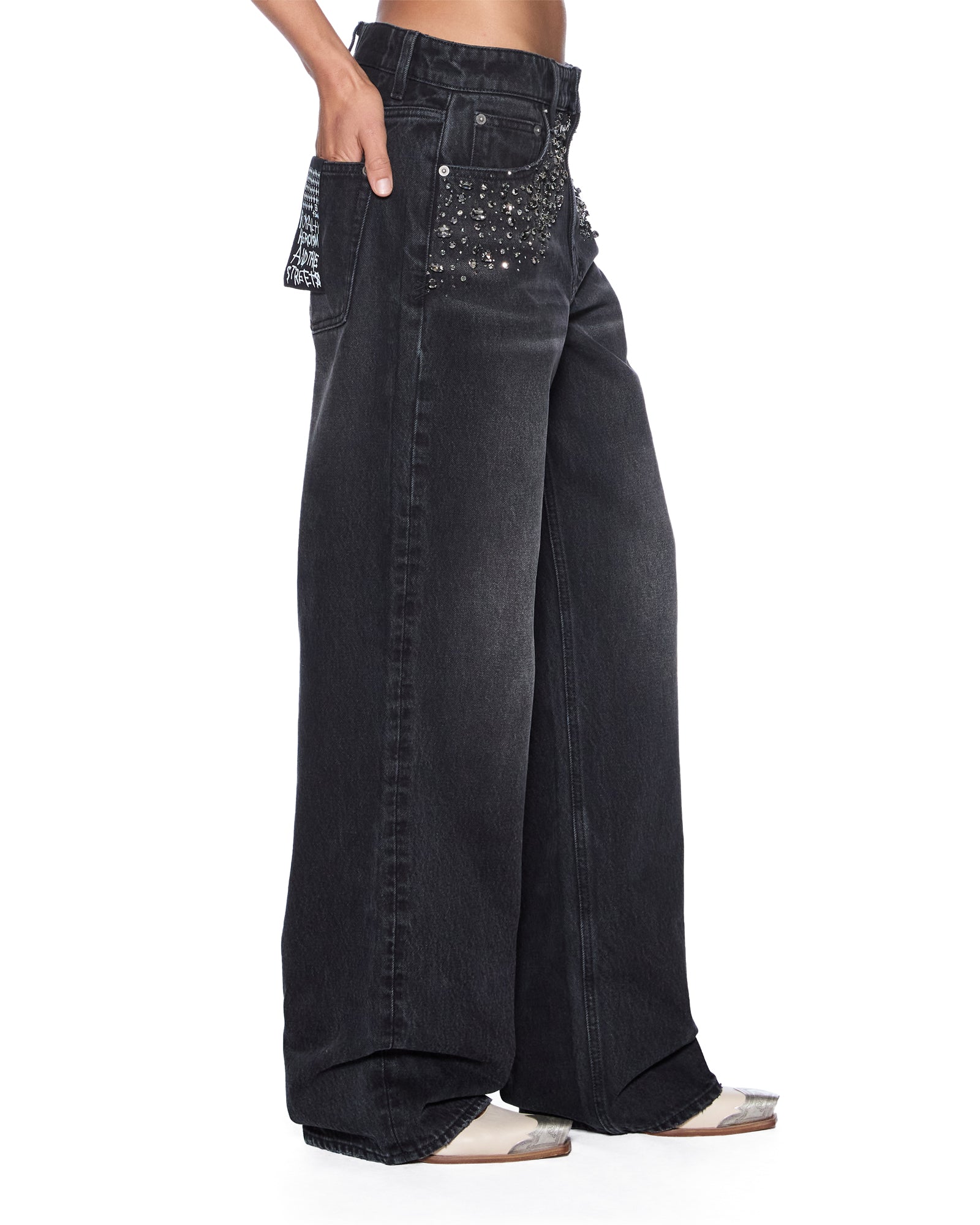 Womens Low Rider Opium Krystal Relaxed Denim Jeans | Ksubi ++
