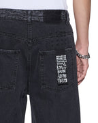 MENS MAXX ASHER BLACK TRASHED DENIM JEANS