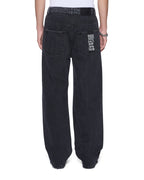 MENS MAXX ASHER BLACK TRASHED DENIM JEANS