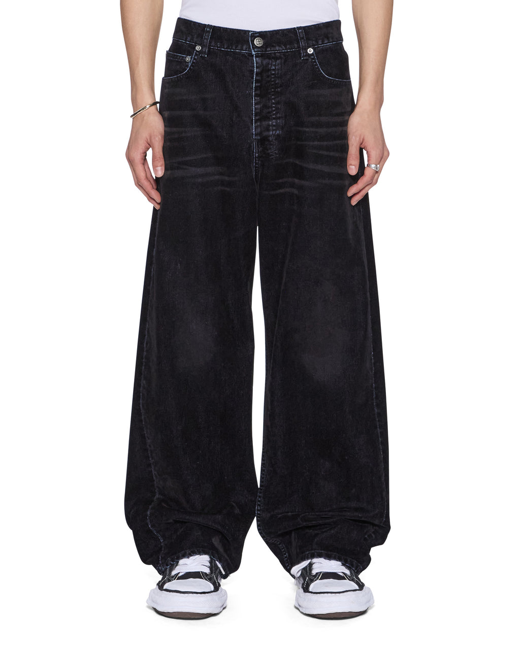 Mens Maxx Black Blur Relaxed Denim Jeans - Black