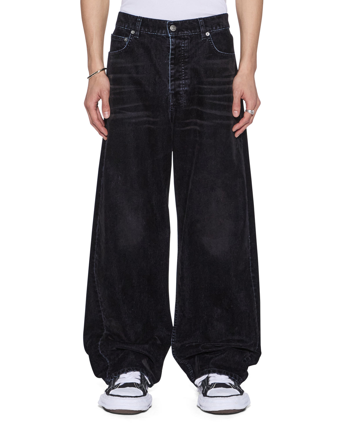 Mens Maxx Black Blur Relaxed Denim Jeans - Black
