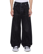 Mens Maxx Black Blur Relaxed Denim Jeans - Black